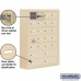 Salsbury Cell Phone Storage Locker - with Front Access Panel - 7 Door High Unit (8 Inch Deep Compartments) - 20 A Doors (19 usable) and 4 B Doors - Sandstone - Surface Mounted - Master Keyed Locks